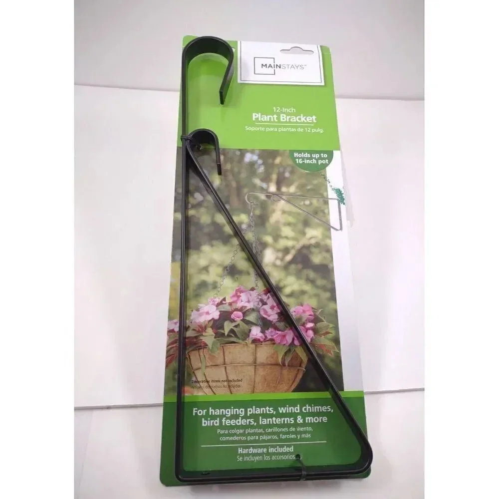 Plant Bracket Mainstays Black Iron Plant Bracket 12 inch NWT